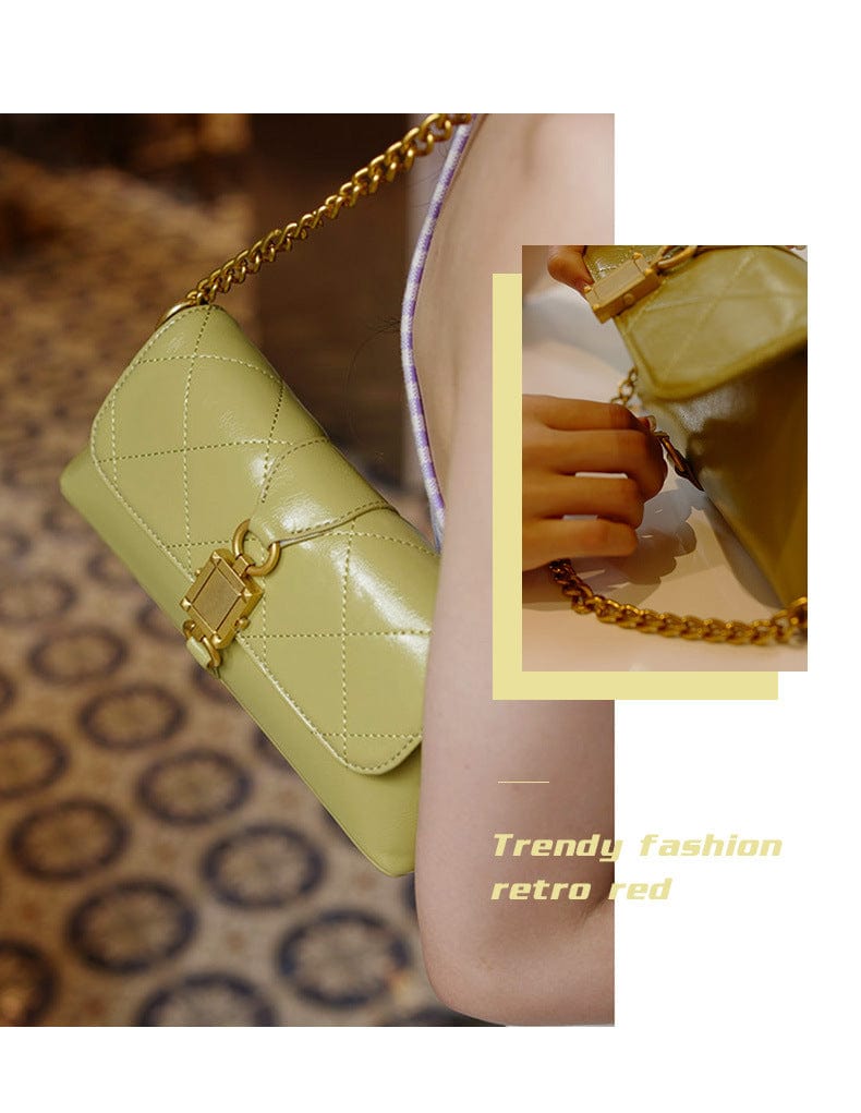 2022 New Spring Pure Colored Chain Women's Bag PU Shoulder Hot Sales Lady Crossbodys Luxury Pu Shoulder Bags