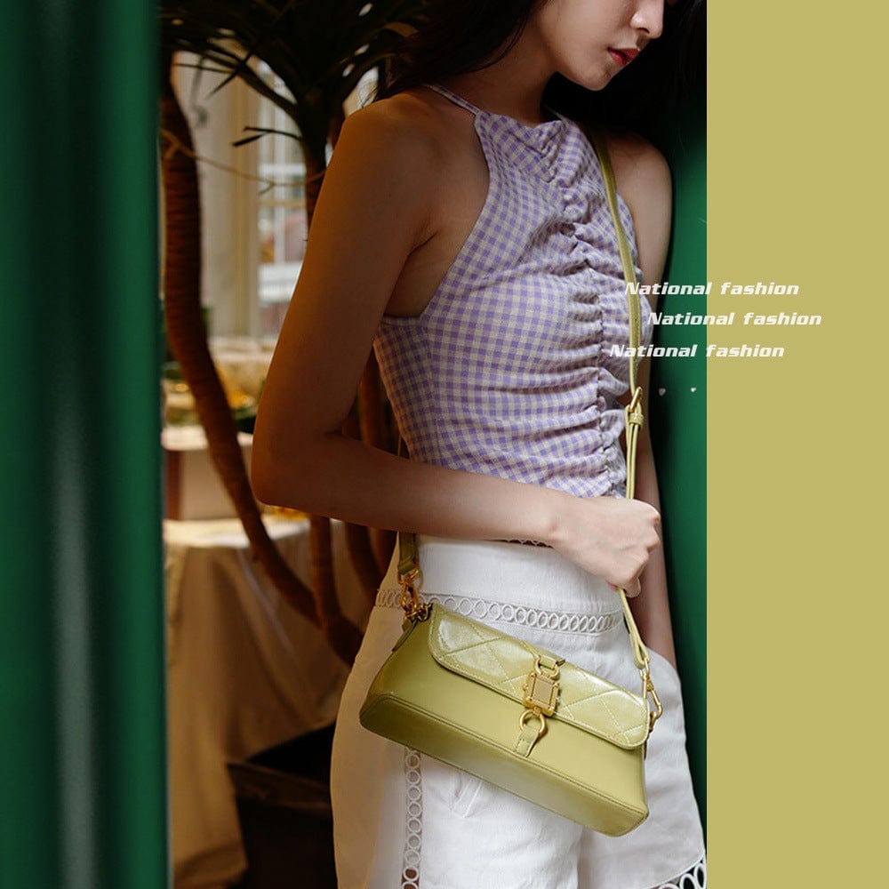 2022 New Spring Pure Colored Chain Women's Bag PU Shoulder Hot Sales Lady Crossbodys Luxury Pu Shoulder Bags