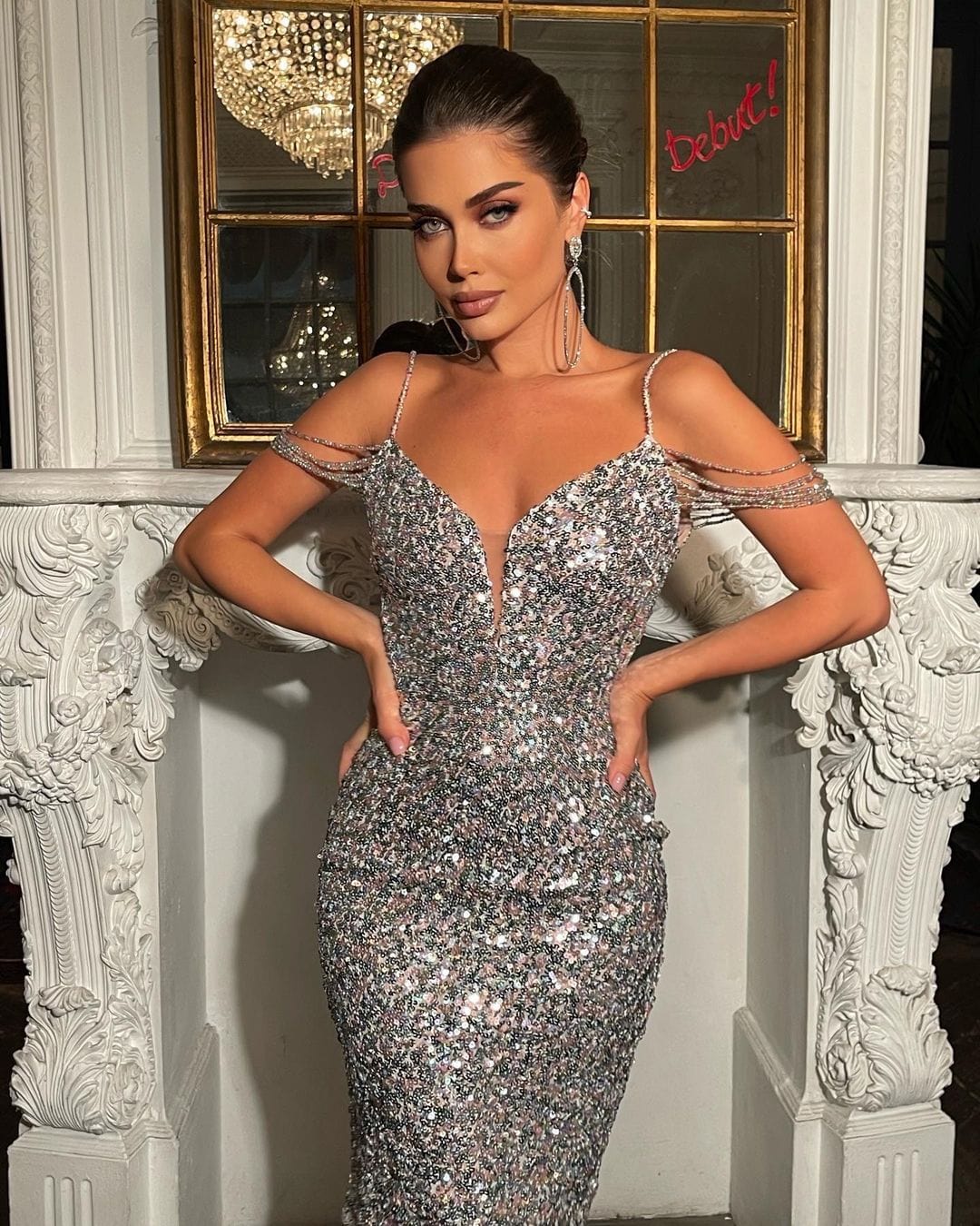 2022 new style fashion sequins careful machine sexy dress female bag hip jumpsuit short skirt plus size women dresses