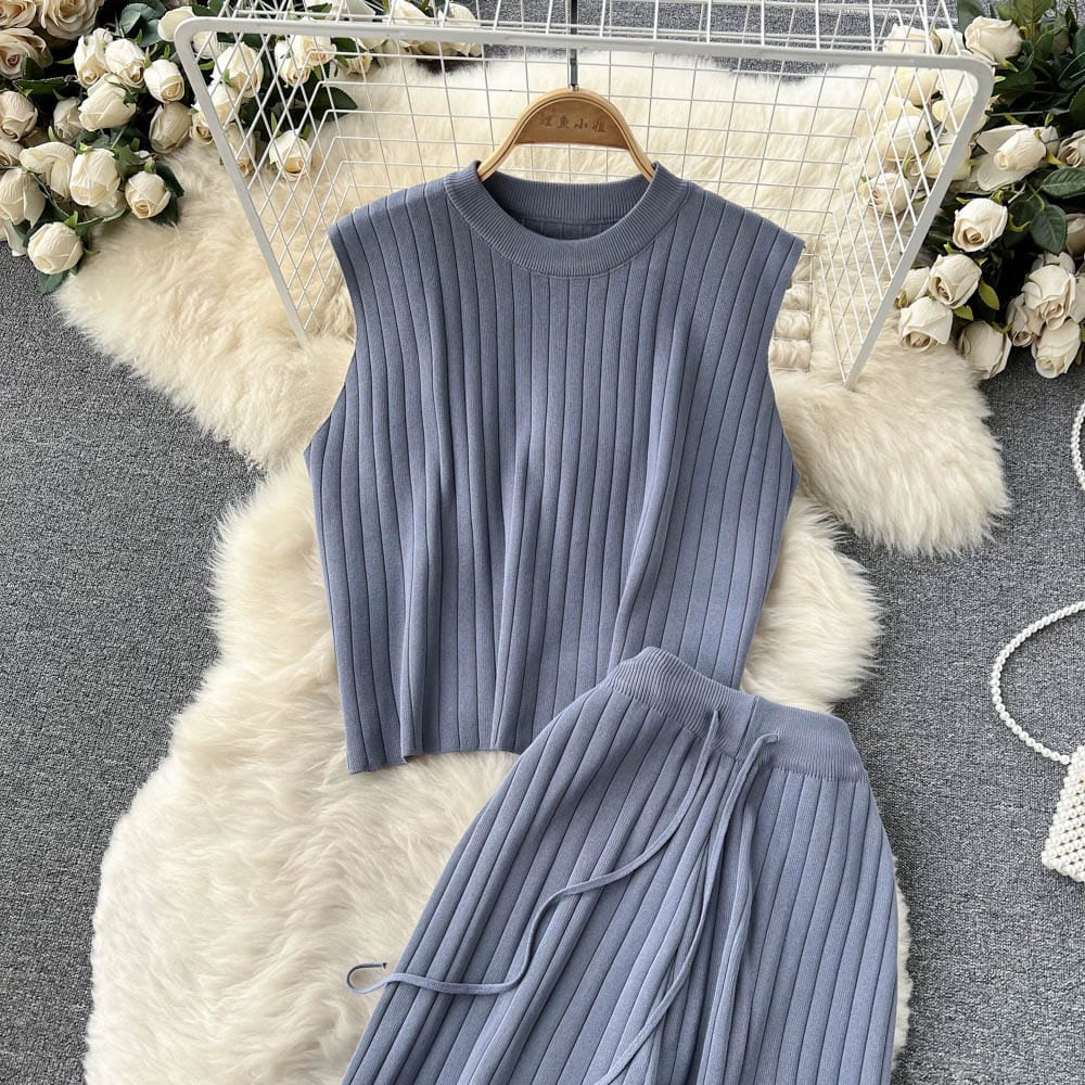 2022 new womens brands luxury clothing ladies knitwear designer knitted sweater set for women