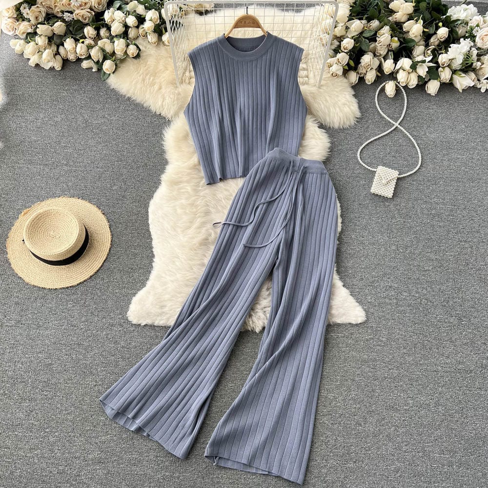 2022 new womens brands luxury clothing ladies knitwear designer knitted sweater set for women