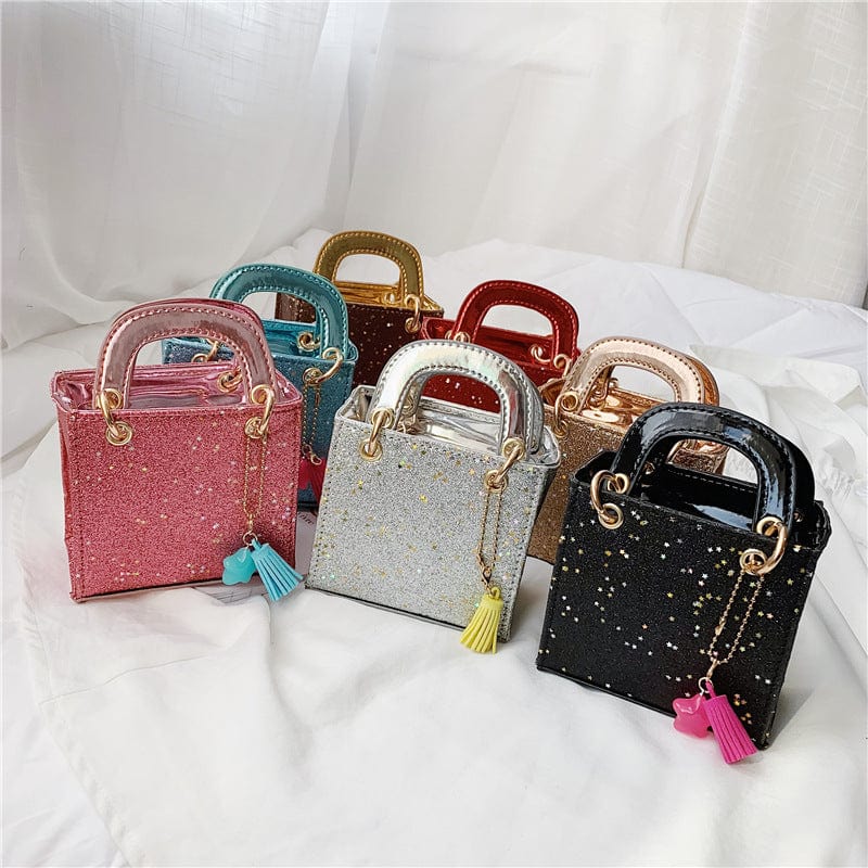 2022 Newest Style Toddler Baby Messenger Bags Kids Girls Princess Shoulder Bags Handbags Solid Bowknot Princess Coin Purses