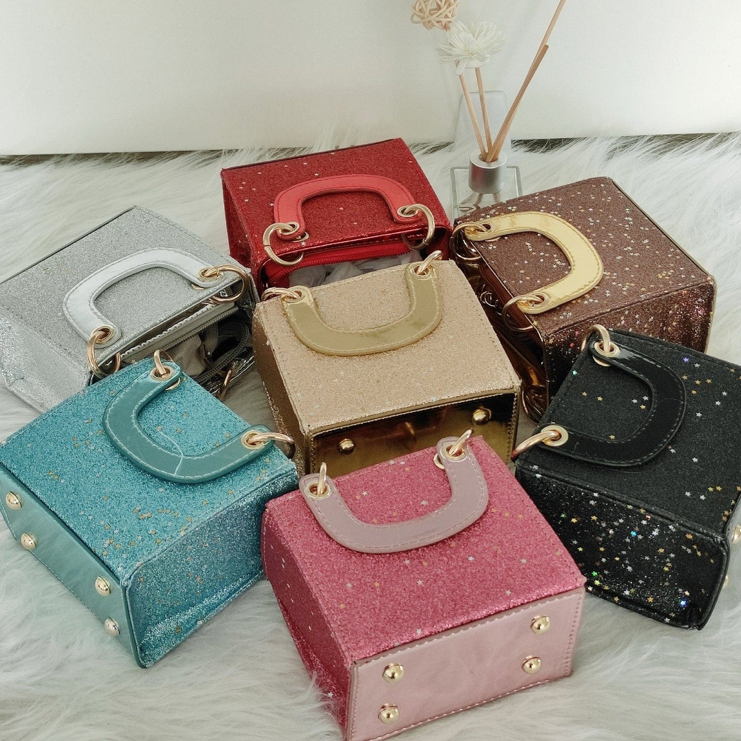 2022 Newest Style Toddler Baby Messenger Bags Kids Girls Princess Shoulder Bags Handbags Solid Bowknot Princess Coin Purses