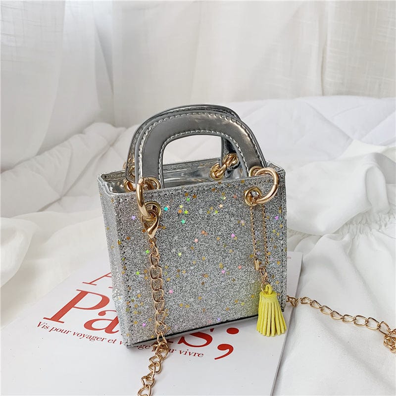 2022 Newest Style Toddler Baby Messenger Bags Kids Girls Princess Shoulder Bags Handbags Solid Bowknot Princess Coin Purses