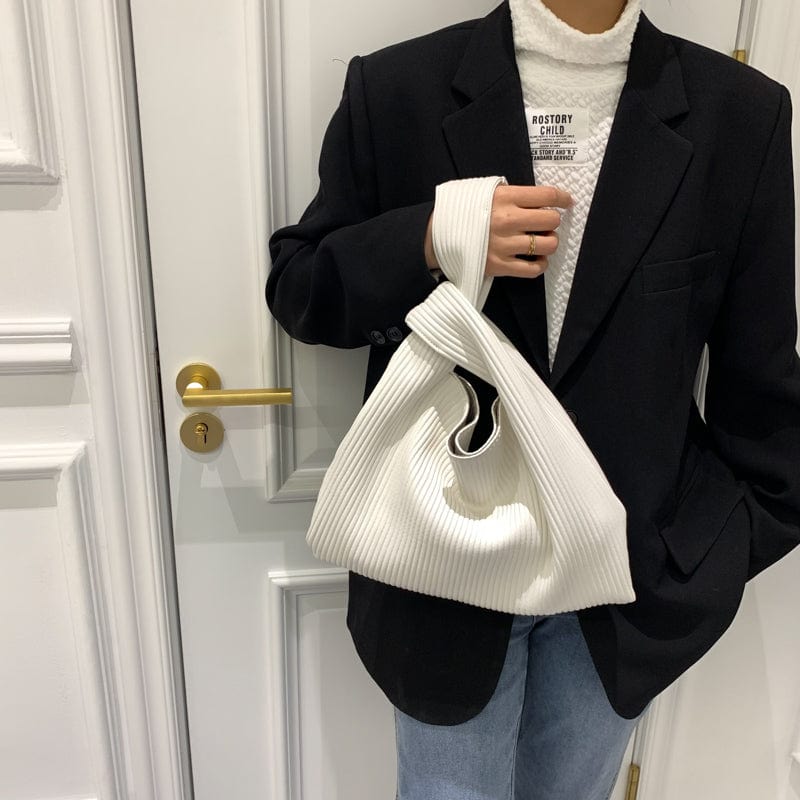 2022 Pleated Tote Bag Handbag Large Capacity PU Leather Women Hand Bag Luxury Brand Big Bucket Shoulder Bags
