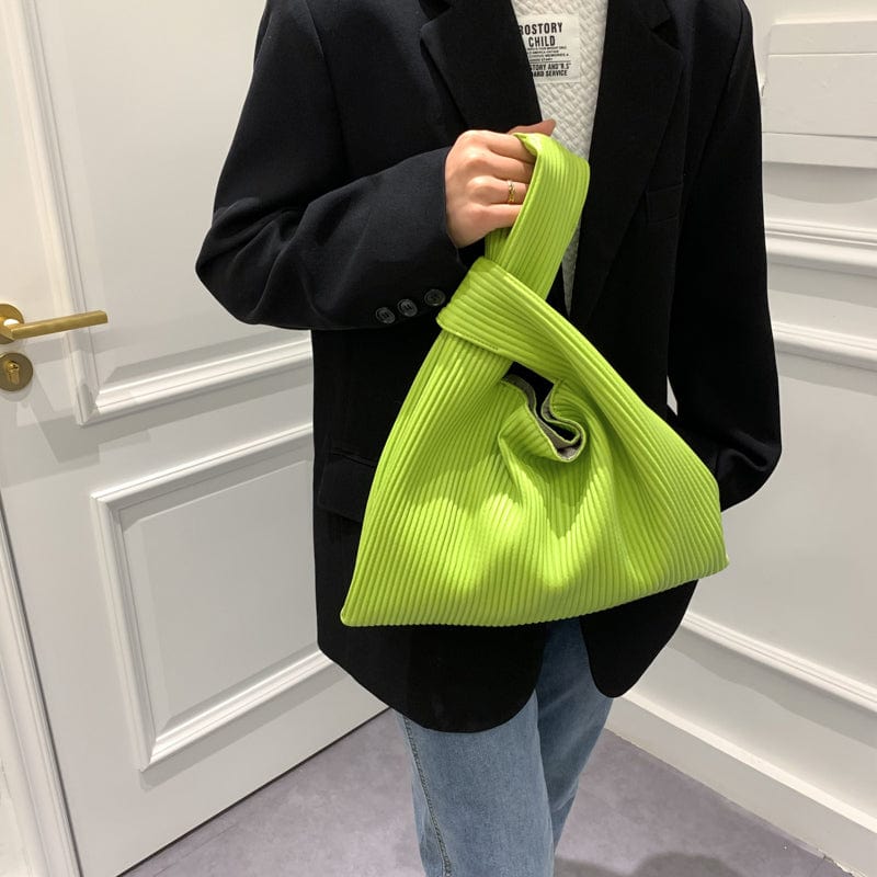 2022 Pleated Tote Bag Handbag Large Capacity PU Leather Women Hand Bag Luxury Brand Big Bucket Shoulder Bags
