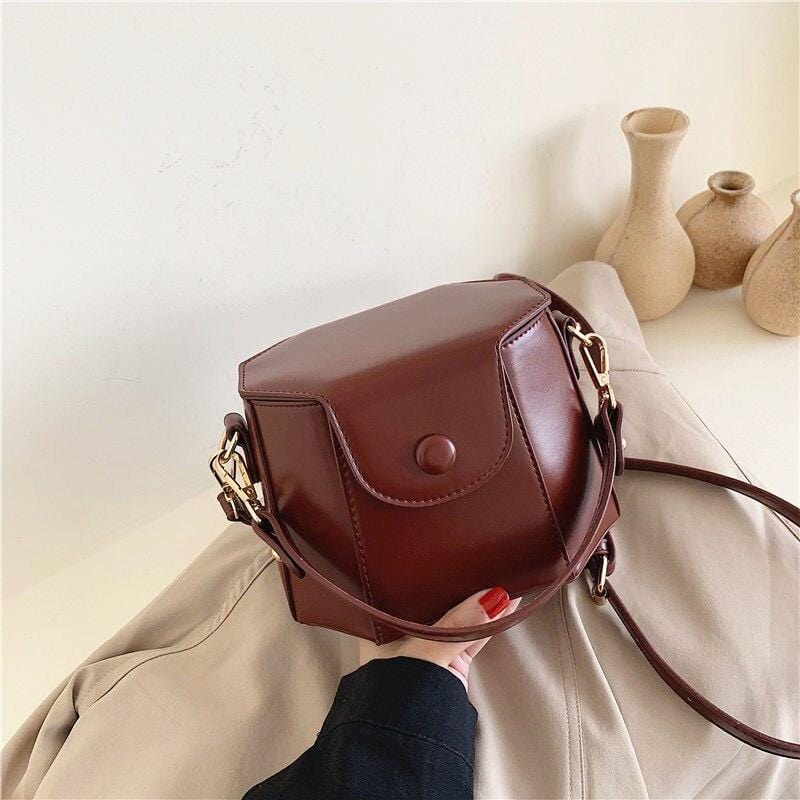 2022 PU Leather Shoulder Bucket Bags Box Shape Luxury Purses and Handbags Women Ladies