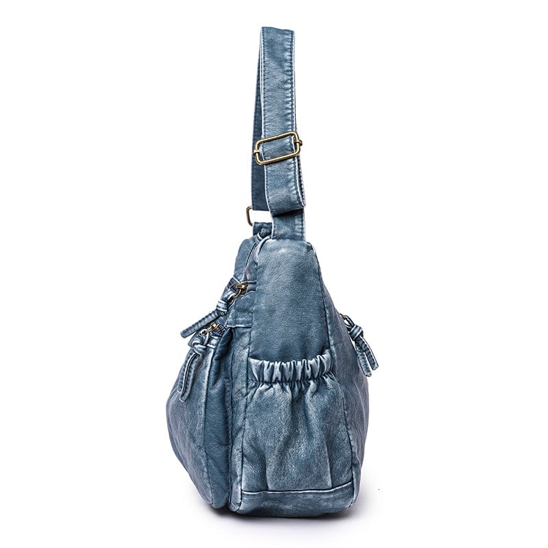 2022 Retro Hand Bag Women Shoulder Crossbody Bags Washed Leather Vintage Purses Handbags