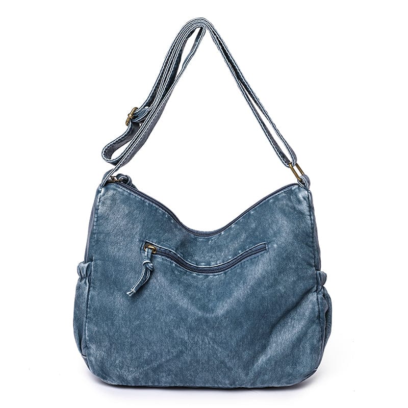 2022 Retro Hand Bag Women Shoulder Crossbody Bags Washed Leather Vintage Purses Handbags