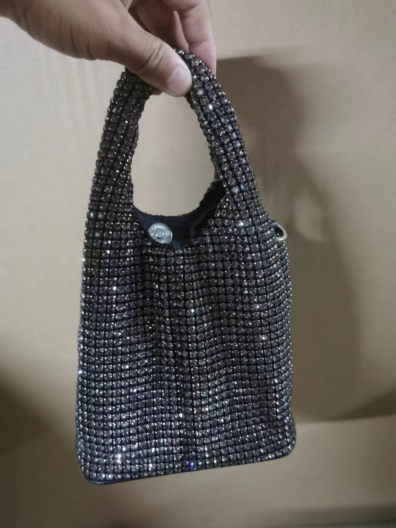 2022 Shenglu New Fashion Lady Women Rhinestone Vest Basket Handbag Purse Tote Bling Diamond Party Evening Shoulder Crossbody Bag