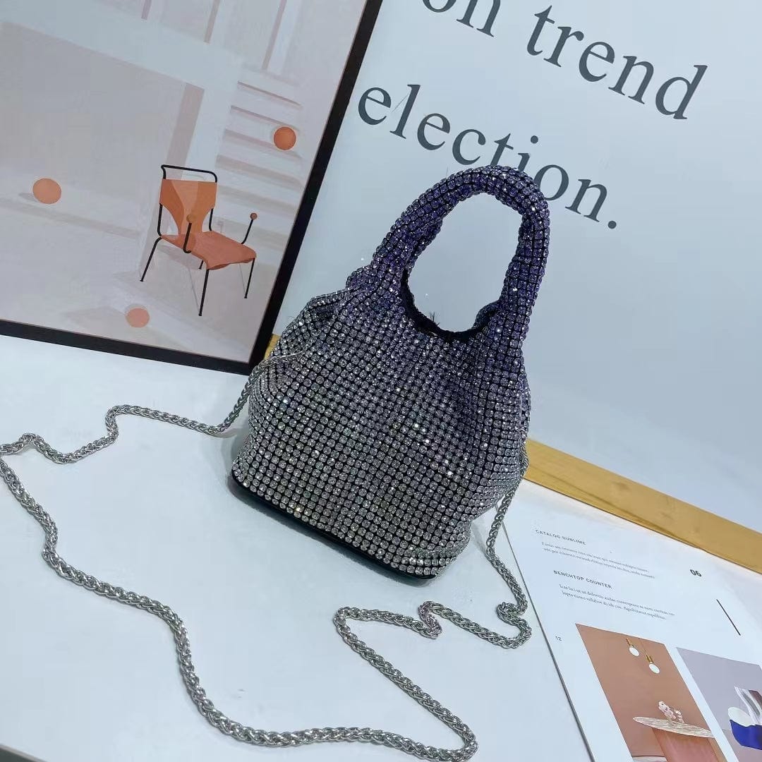 2022 Shenglu New Fashion Lady Women Rhinestone Vest Basket Handbag Purse Tote Bling Diamond Party Evening Shoulder Crossbody Bag
