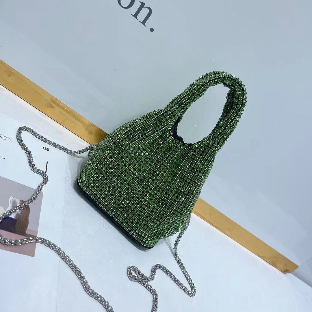 2022 Shenglu New Fashion Lady Women Rhinestone Vest Basket Handbag Purse Tote Bling Diamond Party Evening Shoulder Crossbody Bag
