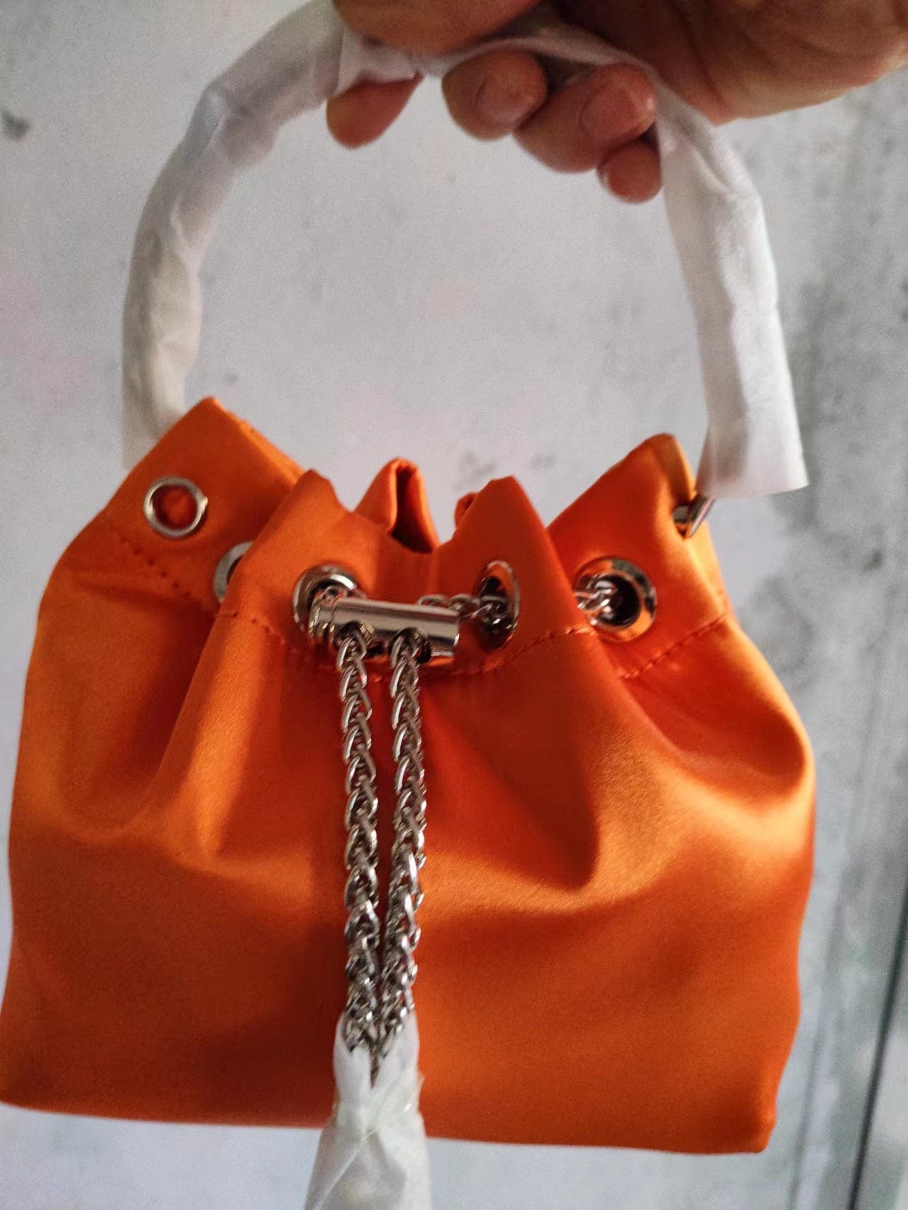 2022 Shenglu Real Factory Luxury Silk Bucket Rhinestone Purse Metal Handle New Lady Tote Fashion Handbags Shoulder Crossbody Bag