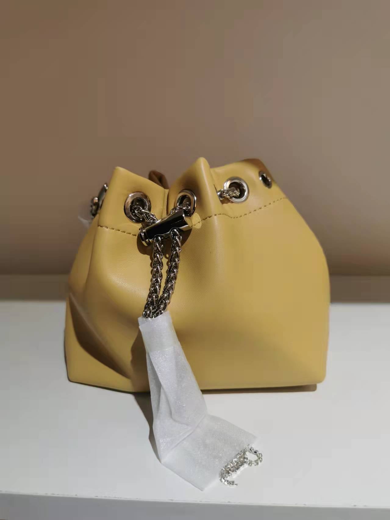 2022 Shenglu Real Factory Luxury Silk Bucket Rhinestone Purse Metal Handle New Lady Tote Fashion Handbags Shoulder Crossbody Bag