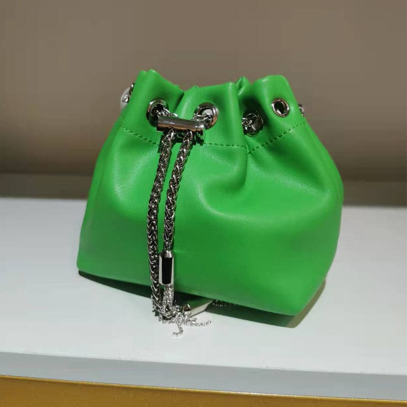 2022 Shenglu Real Factory Luxury Silk Bucket Rhinestone Purse Metal Handle New Lady Tote Fashion Handbags Shoulder Crossbody Bag