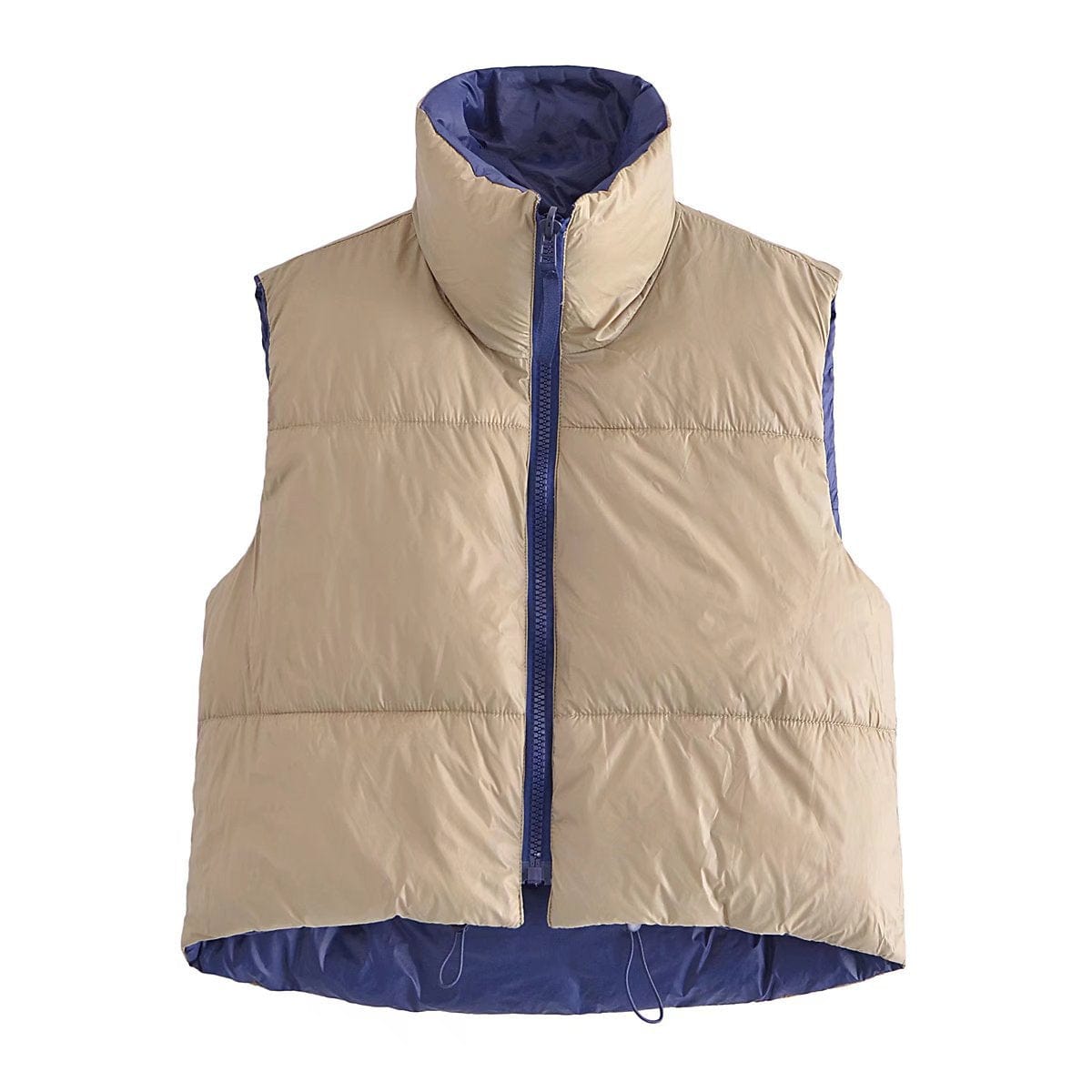 2022 Spring Fall Women Vest Thick Puffer Jacket Two Color Double Sided Jacket Vest Warm Tops Puffer Coat
