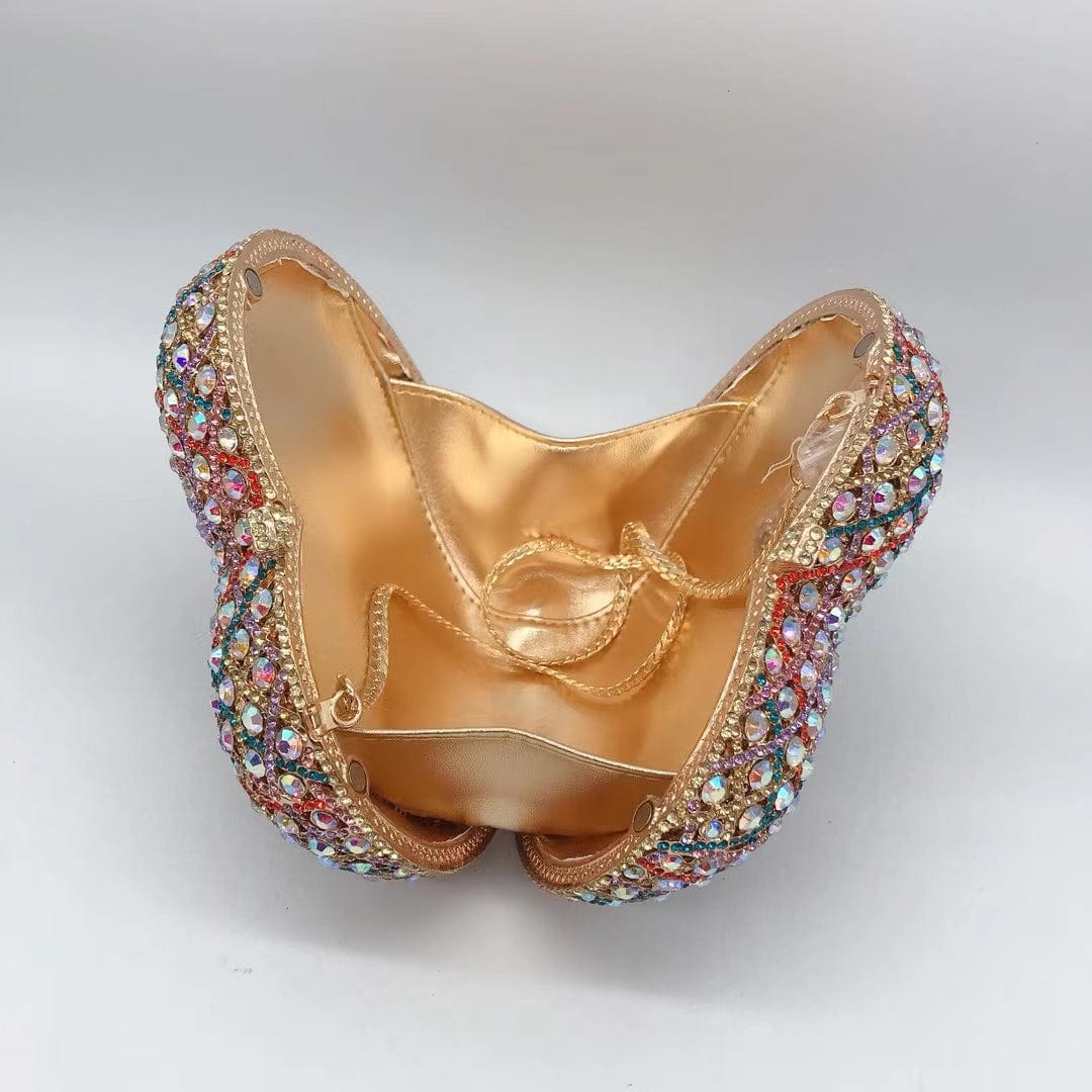 2022 Spring Holiday Purse Gift Handbag Heart Shaped Crystal Diamond Purse Clutch Bag For Women Girls