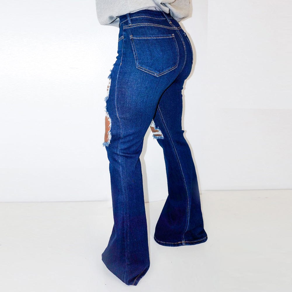 2022 Stylish Plus Size Women's Denim Jeans Pants Skinny Ripped Stacked Stack Ropa De Mujer Jeans Boyfriend Jeans For Women