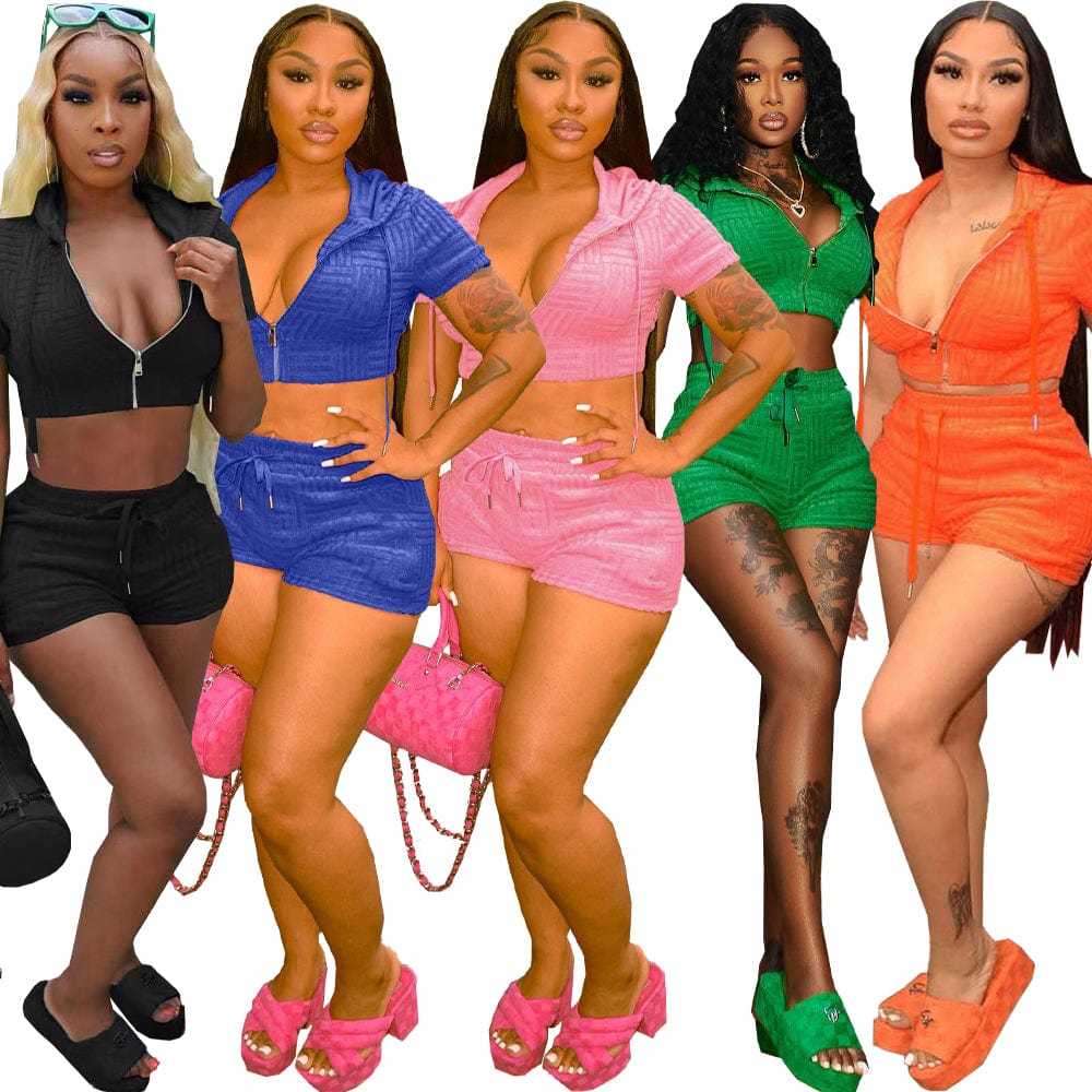 2022 Wholesale Clothes Women's Sexy Two Piece Sets Summer Crop Top Outfits Clothing 2 Piece Pants Set