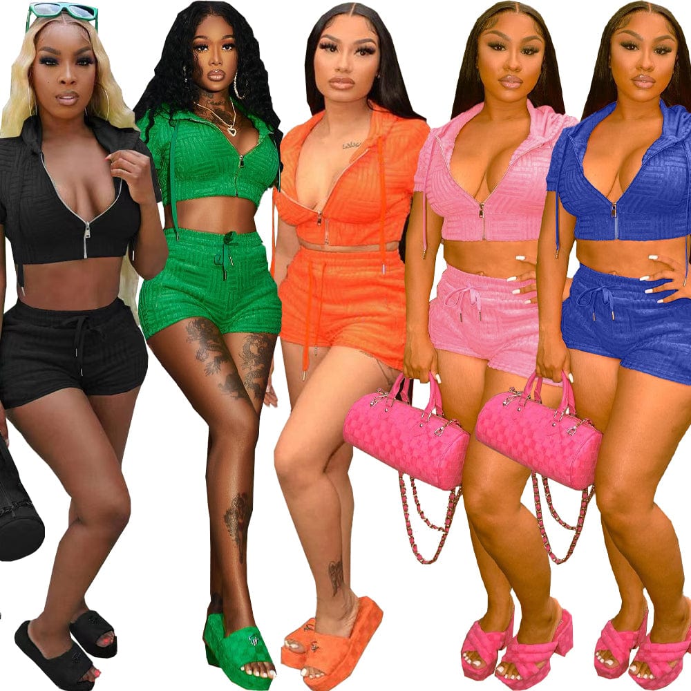 2022 Wholesale Clothes Women's Sexy Two Piece Sets Summer Crop Top Outfits Clothing 2 Piece Pants Set