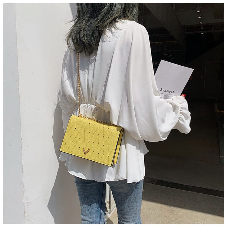 2022 Wholesale Rivets Handbags Young Lady Purses Popular Shoulder Chain Bags For Women