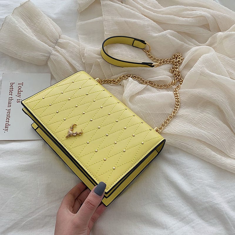 2022 Wholesale Rivets Handbags Young Lady Purses Popular Shoulder Chain Bags For Women