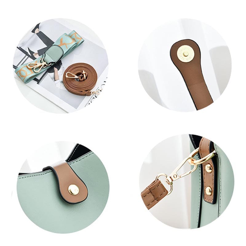 2022 Wholesale Shoulder Bags Women Handbags Ladies Luxury Double Straps Custom Designer Vegan Leather Bucket Bag Purses