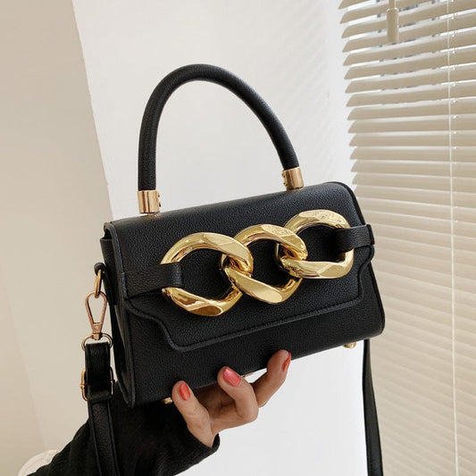 2022 Wholesale Small Square Diamond Cross Body Gold Chain Mini Bags Women Handbags Ladies Hand Bags