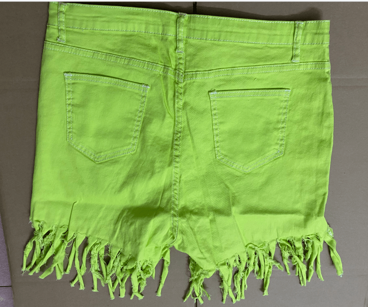 2022 Wholesale Summer Jeans ripped tassel Brushed Denim Shorts Washed Women's Jean Shorts