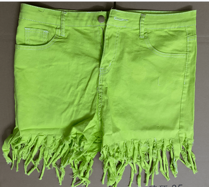 2022 Wholesale Summer Jeans ripped tassel Brushed Denim Shorts Washed Women's Jean Shorts