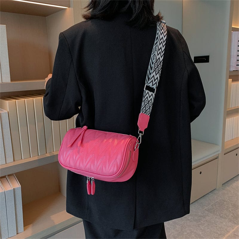 2022 Wide Strap Shoulder Purses Small Crossbody Bags PU Leather Bags Women Handbags Ladies Luxury