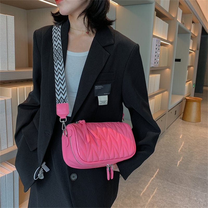 2022 Wide Strap Shoulder Purses Small Crossbody Bags PU Leather Bags Women Handbags Ladies Luxury