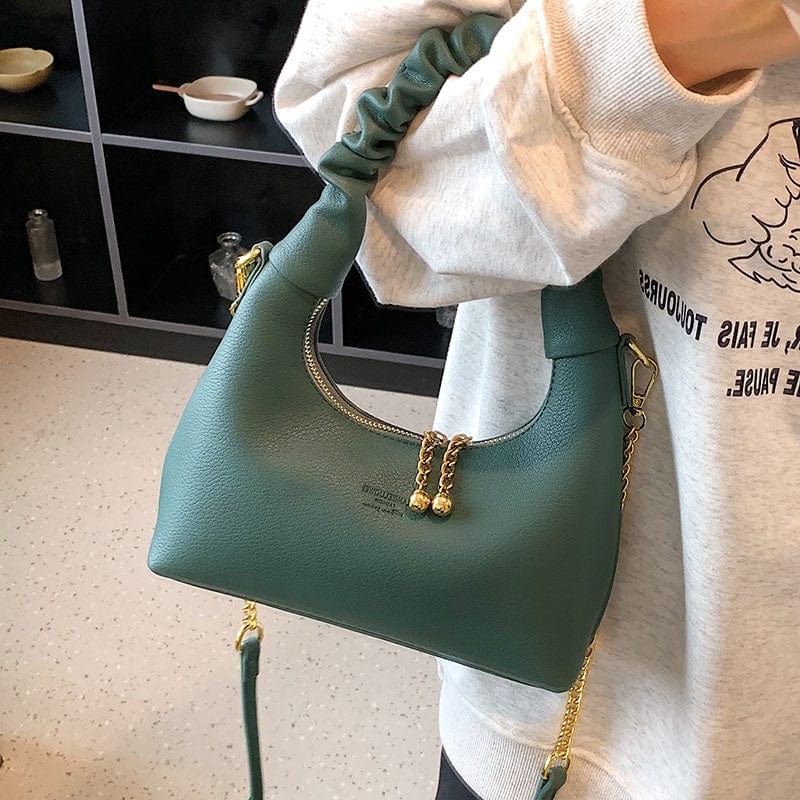 2022 Womens Handbag Fashion Luxury Trendy Underarm Bag Shoulder Vegan Leather Chain Crossbody Purses for Women