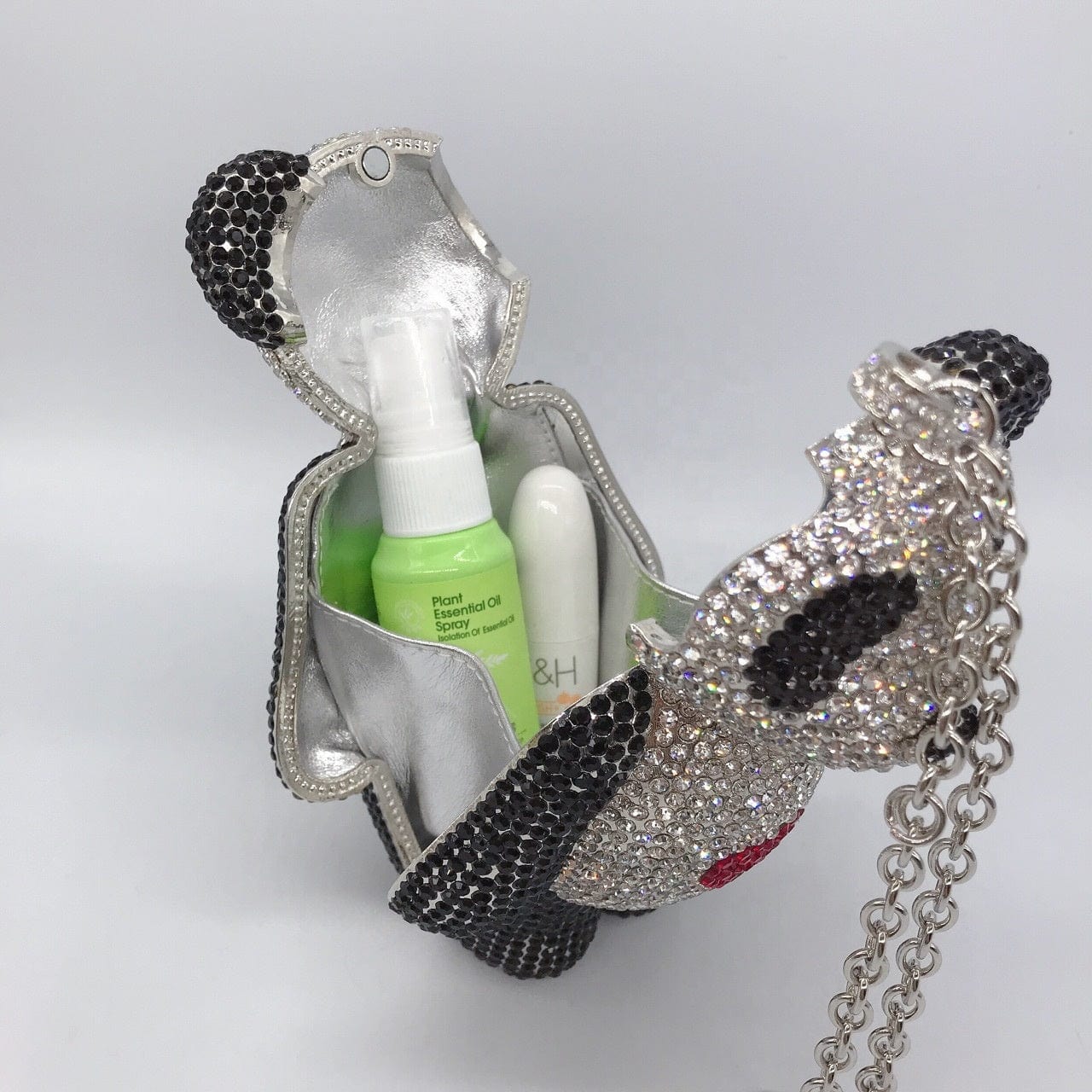 2022 Xianjian Luxury Designer Gloomy Diomand Bear Purse Handbag Evening Clutch Key Holder Bags Crystal Bear Purse Bags