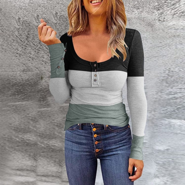 2023 Basic O-neck Solid Autumn Winter Pullover Women Female Knitted Sweater Slim Bodycon Patchwork Long Sleeve Tops for Women