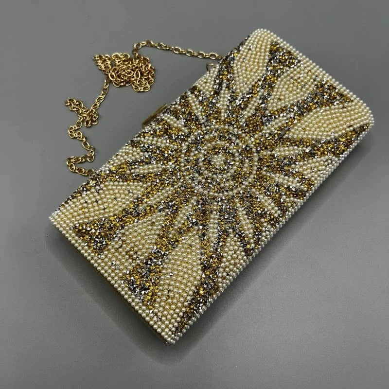 2023 bling crystal beaded wedding clutch bridal purse evening bag ladies dinner party unique clutch purse