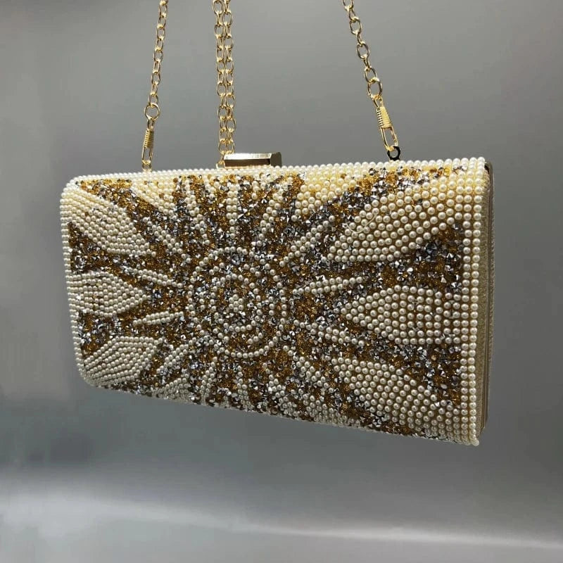 2023 bling crystal beaded wedding clutch bridal purse evening bag ladies dinner party unique clutch purse