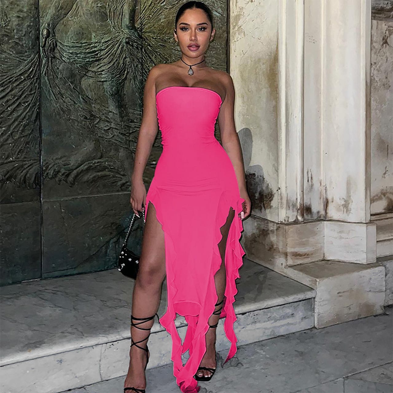 2023 Casual Fashion Dress Solid Color Plus Size Sleeveless Girls' Long Dresses Spring Summer Woman Clothing For Women