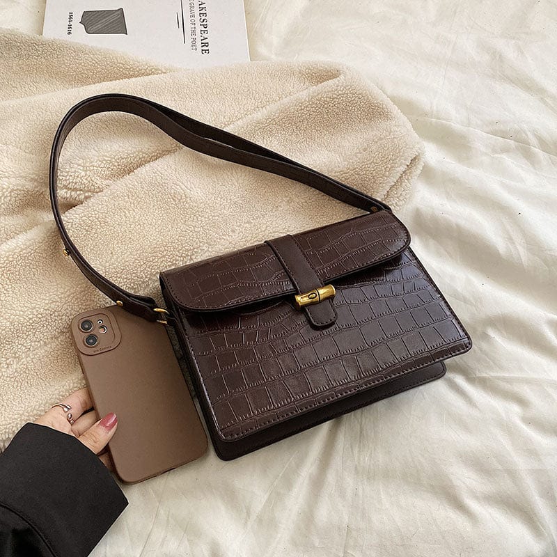 2023 Designer Fashion Inclined Shoulder Bag Ladies Crocodile Bag Women Leather Handbags and Purses