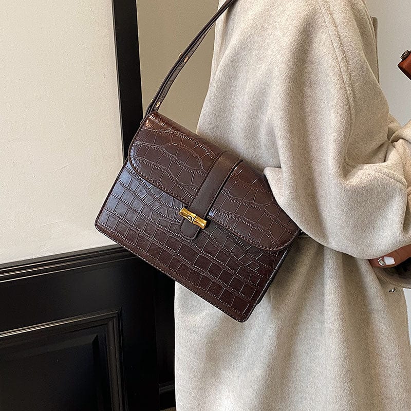 2023 Designer Fashion Inclined Shoulder Bag Ladies Crocodile Bag Women Leather Handbags and Purses