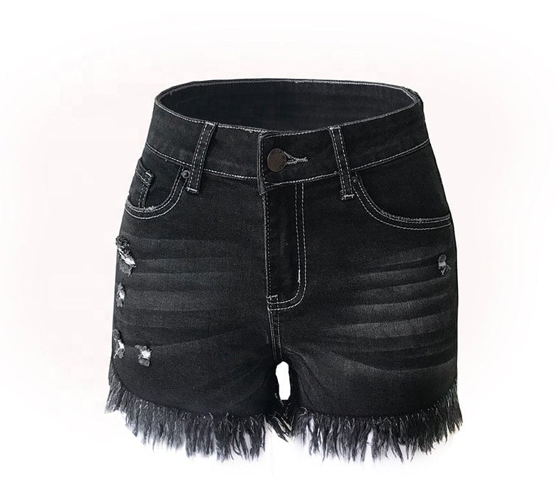 2023 Fashion Shorts Women Jean Denim Short Straight Women High Waist Tassel Summer Shorts Push Up Skinny Slim Denim Short