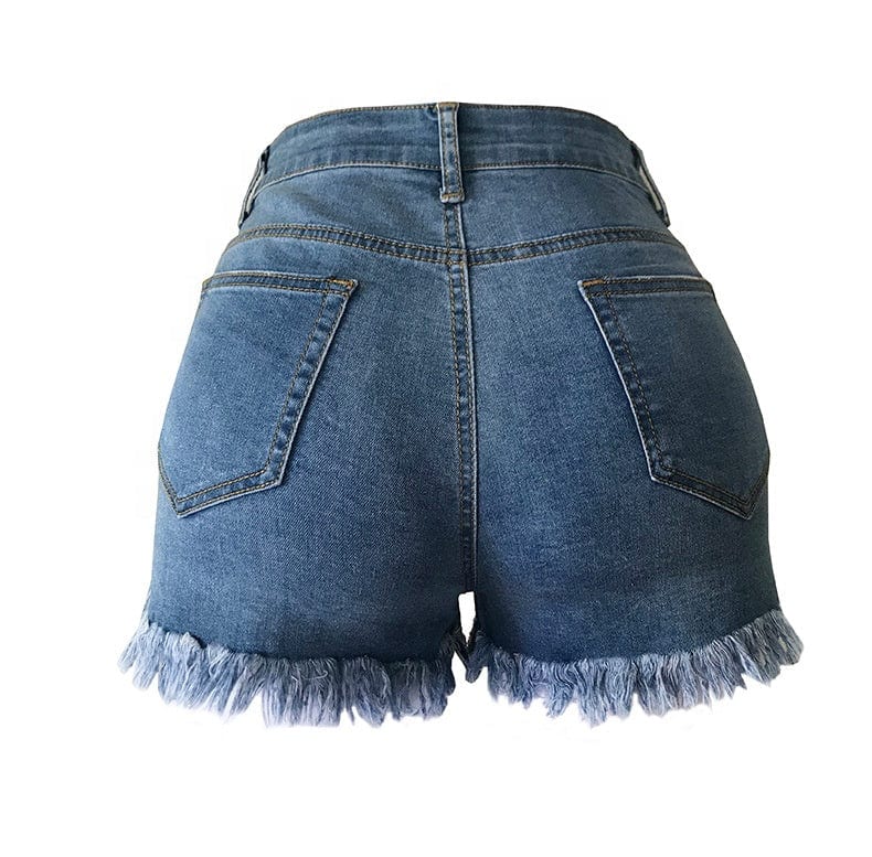 2023 Fashion Shorts Women Jean Denim Short Straight Women High Waist Tassel Summer Shorts Push Up Skinny Slim Denim Short
