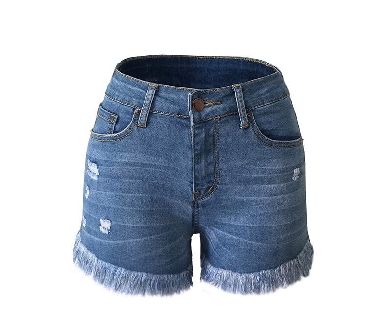 2023 Fashion Shorts Women Jean Denim Short Straight Women High Waist Tassel Summer Shorts Push Up Skinny Slim Denim Short