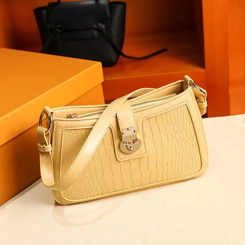 2023 hot sale luxury handbag guangdong pu leather purse designs crocodile mini stylish handbags for women
