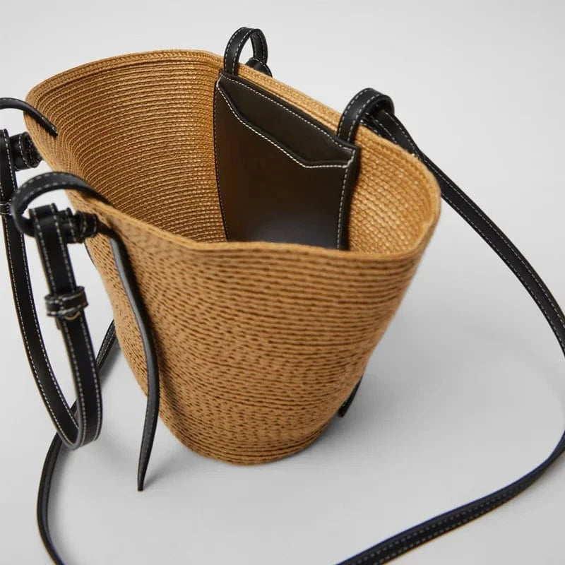2023 Luxury Designer Beach Bag High Quality Famous Brand Straw Bags Women Summer Raffia Handbag Travel Palm Basket Wicker Tote