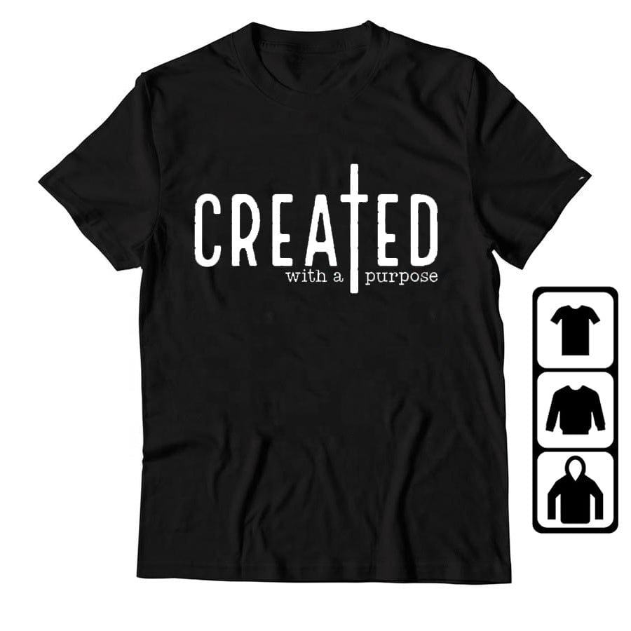 2023 New Arrivals Faith Women's T-shirts Created With A Purpose Print 100% Cotton Aesthetic Graphic T Shirt For Women