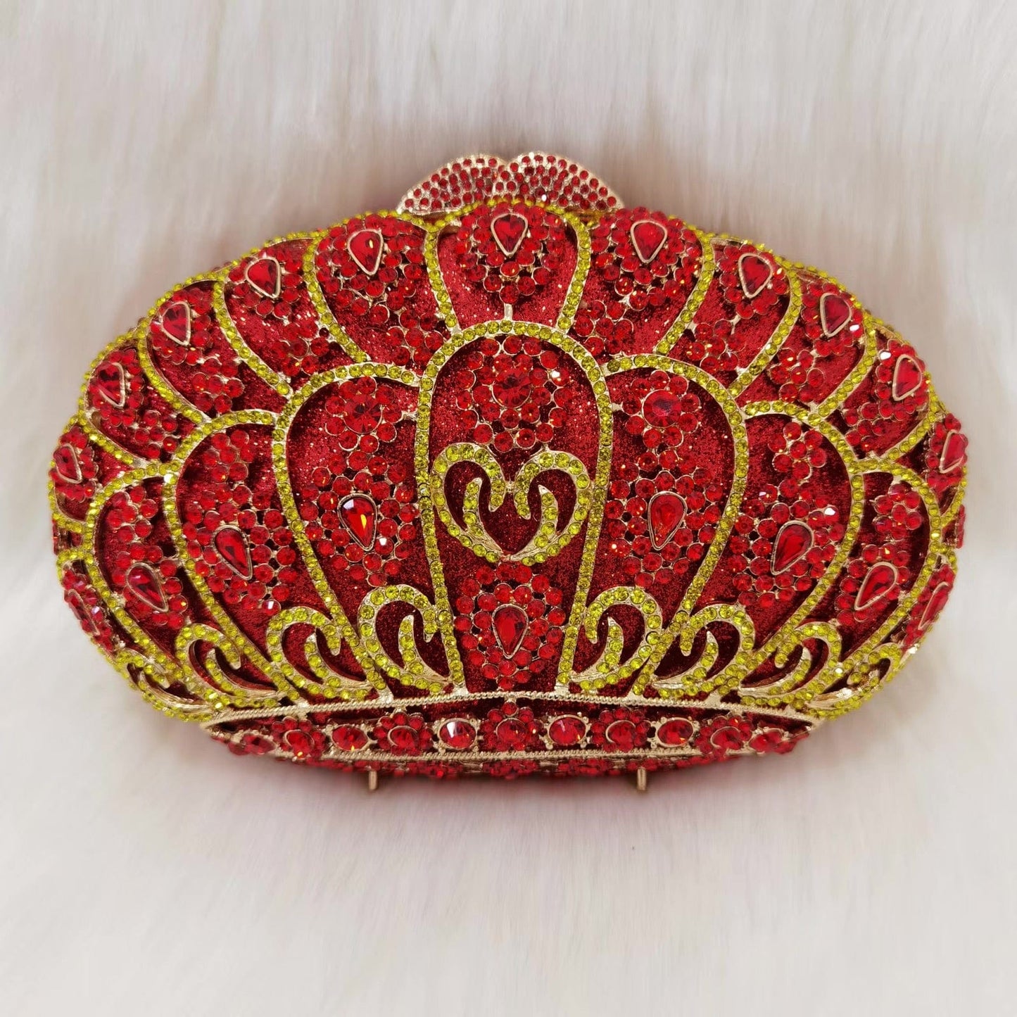 2023 New Design Women Cluth Ladies Crystal Evening Bags Two Side Bag Wedding Clutch Purse for Party