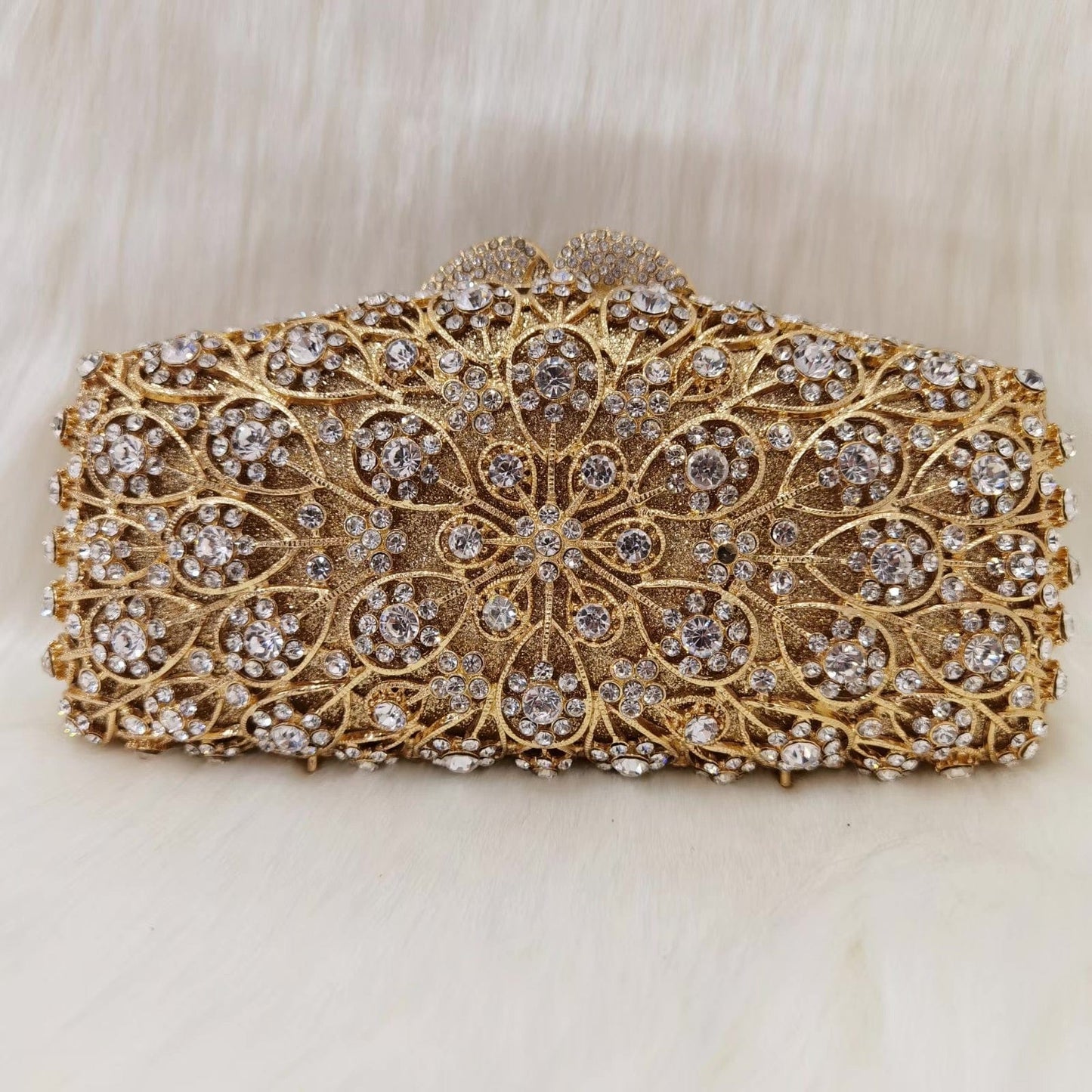 2023 New Design Women Cluth Ladies Crystal Evening Bags Two Side Bag Wedding Clutch Purse for Party