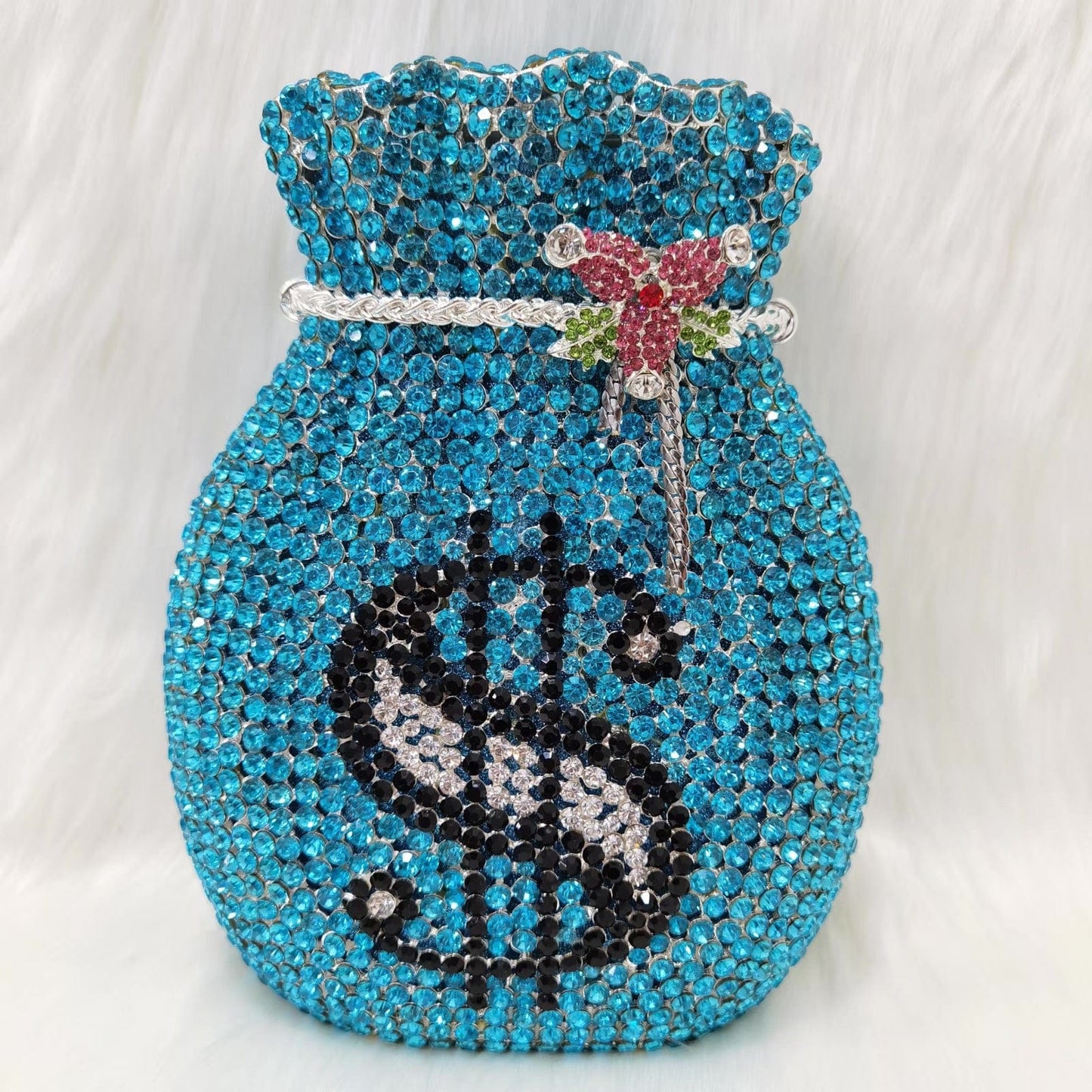 2023 New Design Women Cluth Ladies Crystal Evening Bags Two Side Bag Wedding Clutch Purse for Party