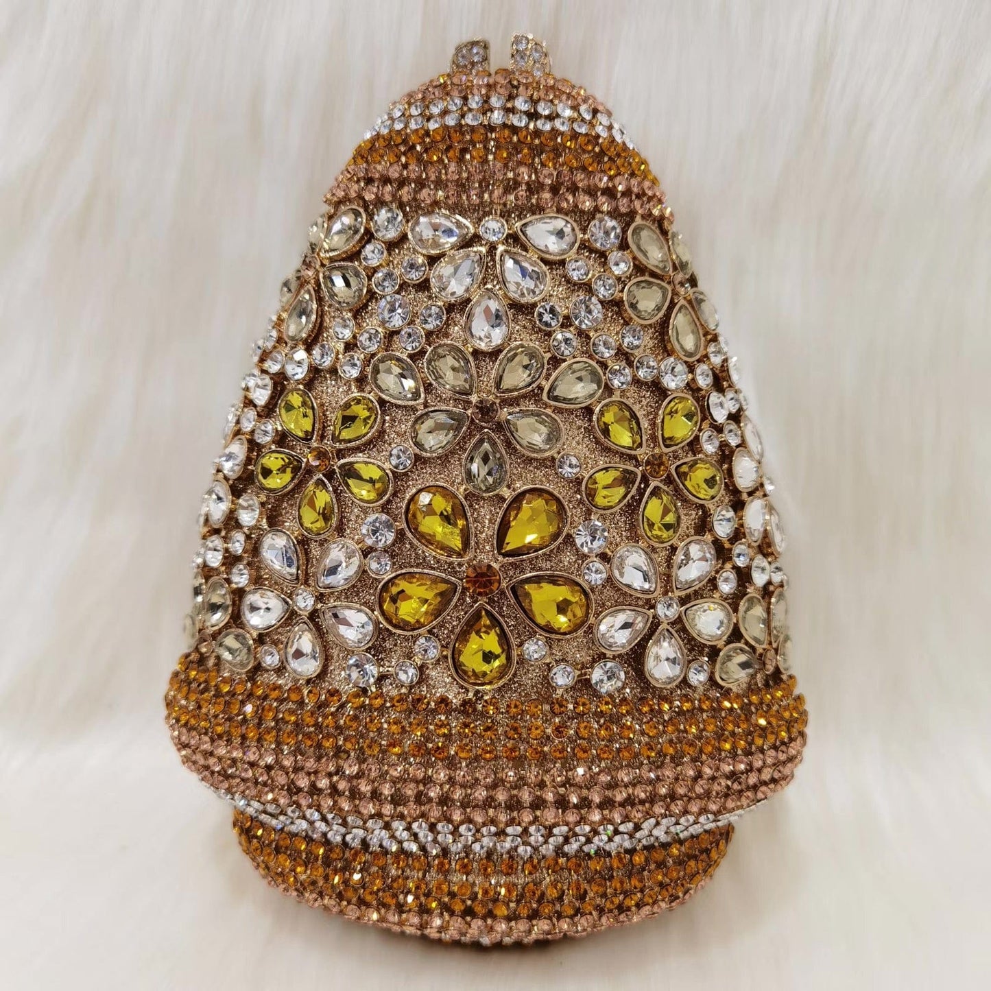 2023 New Design Women Cluth Ladies Crystal Evening Bags Two Side Bag Wedding Clutch Purse for Party